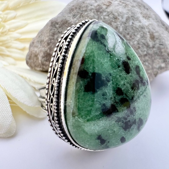 RUBY ZOISITE RING - Picture 3 of 10